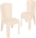 Garronda 4x Chaise de jardin, empilable, aspect rotin, beige, GD-0270