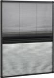 vidaXL Raamhor Plissé met Verduistering 80x100 cm Aluminium Antraciet