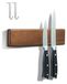 Porte-couteaux magnétique en bois d'acacia, fixation murale, 26 cm