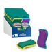 Spontex Flex & Wash herbruikbare sponzen, dubbelzijdige microvezelspons voor afvegen en schrobben, reinigingsproducten voor keuken, badkamer en huis, 8 verpakkingen van 2 stuks (16 in totaal)