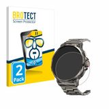 BROTECT - Screenprotector voor Tesofit Smartwatch 1.85" (rond) - Folie Beschermfolie transparant 2 Stuks