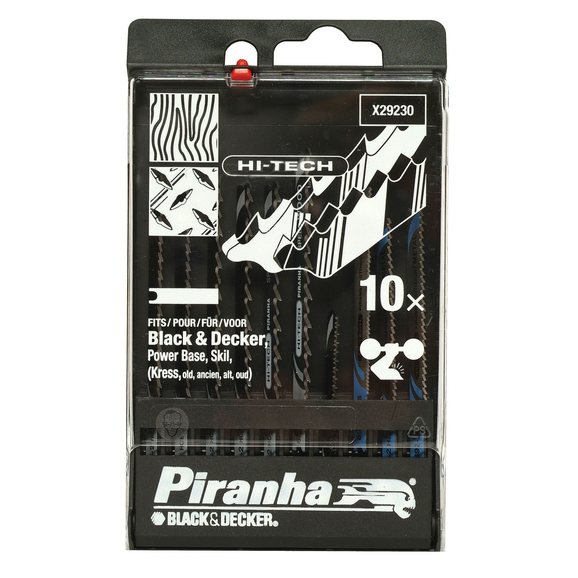 Piranha x29230 Cassette Hout/Metaal 10st B&D Hitech
