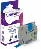 Armor Zwart op blauw labelprinter tape voor Brother TZE-531