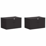 vidaXL Opbergbox 2 stuks non-woven stof 55 x 35 x 32 cm 61,6 L Antraciet