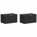 vidaXL Opbergbox 2 stuks non-woven stof 55 x 35 x 32 cm 61,6 L Antraciet