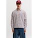 JACK & JONES ORIGINALS chocolate truffle geruite oxford overhemd met borduursels
