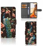 B2Ctelecom Xiaomi 11T | 11T Pro Telefoonhoesje met Pasjes Pauw met Bloemen