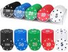 Pokerchips - Jetons de jeu - Jetons de casino - 100 pièces - Avec boîte de rangement