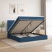 vidaXL - Ottoman bed met matras met hoofdeinde Blauw 180 x 200 cm Stof