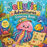Jellyfish Adventures Coloring Book: 50 Fun Facts and Super Cute Kawaii Scenes for Kids, Teens, and Adults (Bold & Easy Animal Coloring Books for Adults & Kids)