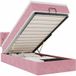 Prolenta Maison Exclusive - Cadre De Lit Ottoman Avec Matelas Rose 100x200 Cm Velours
