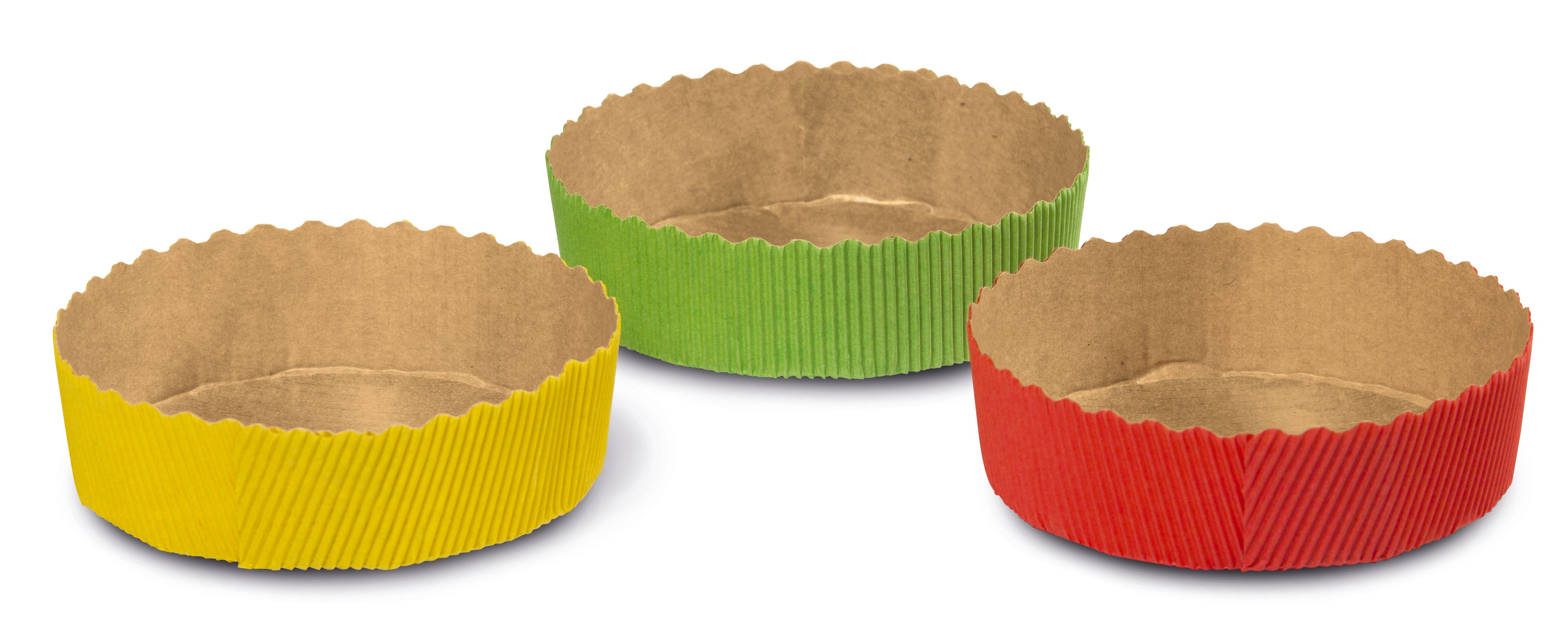 Guardini Easy Bake - Bakvormen - Rond - 6 stuks - Geel/Groen/Rood