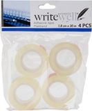 Merkloos / Sans marque Plakband rolletjes - 8x stuks - voor in plakbandrolhouder - transparant - 1.8 cm