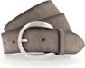 Vanzetti Leren Riem Genuine Beauty 35mm Velour Leather Belt W95 Taupe Grijs