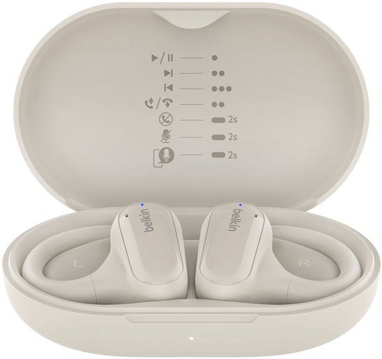 Belkin SoundForm ClearFit - Draadloze Open-Ear Sportoortjes - Zand