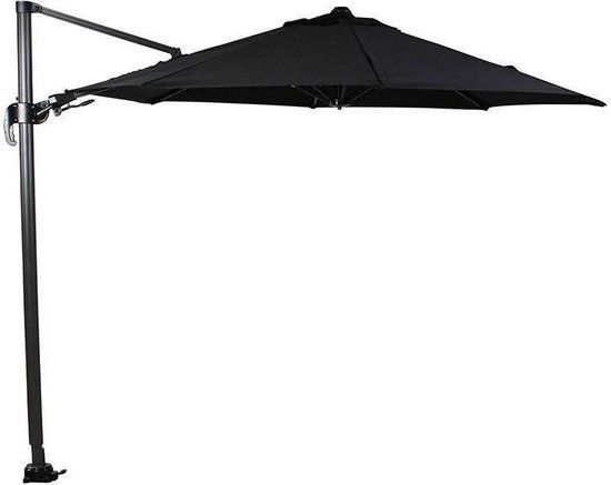 Garden Impressions Hawaii Zweefparasol - Ø350 cm - Royal Grey Frame - Zwart