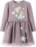 NAME IT NMFOSIMI FROZEN LS TULLE DRESS WDI - Meisjes - Jurken - Maat 110 - Katoen/Polyester/Elastaan - Kleur Keepsake Lilac