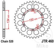 JT Tandwielen JTR460.44 44T Stalen Achtertandwiel, zwart