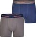 Happy Shorts Boxer Jersey Mannen Effen grey/navy 2 stuk(s)