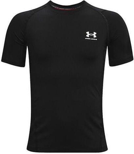 Under Armour HG Armor SS - Zwart - Jongens - Maat 158