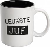 Paperdreams Black & White Mugs - Juf (white)
