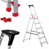 Baulich Huishoudtrap Aluminium - 8 treden met plateau