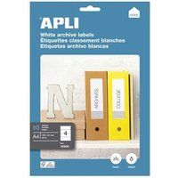 APLI 12920 - Witte etiketten voor Archief 190,0 x 61,0 mm 10 vellen