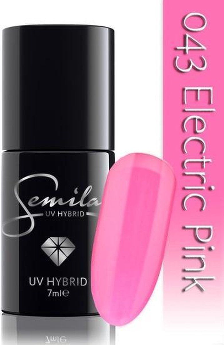 SEMILAC 043 UV Hybrid Electric Pink 7 ml - Roze