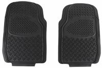 SIXTOL CAR MAT UNI SET 1 | Universele rubberen automatten vooraan | 2-delige set | Op maat te snijden | Zwart