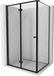 Mexen Mist-F cabine de douche pliable gauche 110 x 90, cadre noir, noir