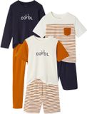 Vertbaudet Set van 3 pyjama's met fietsen, lange en korte mouwen