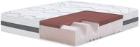 White Stone Traagschuim Matras 120x200 cm Hoogte 27 cm | Hypoallergeen en Ademend Tijk | Orthopedische Zelfvormende Eigenschappen | Medium-Stevig | Gemaakt in Italië