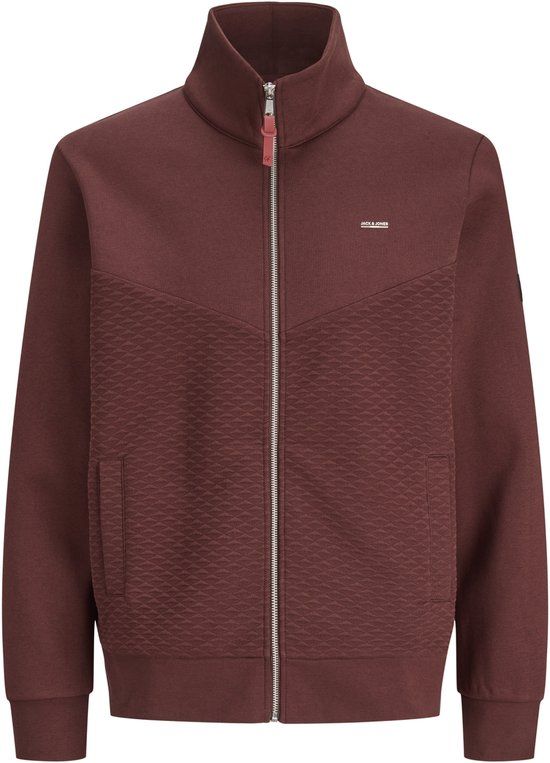 Jack & Jones Vest Jprblufrankie Sweat Zip High Neck S 12275675 Bitter Chocolate Mannen Maat - M