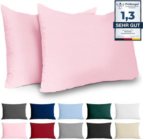 Dreamzie Kussensloop 50x70 Renforcé Katoen (set van 2) - Roze
