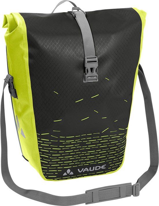 VAUDE Aqua Back Print Single - Black/bright green - 25.5L - Rear Bicycle Bag