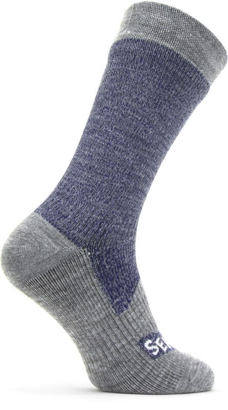 Sealskinz Waterproof All Weather Middelhoge Sokken - blauw/grijs