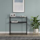 en.casa Console tafel Kuhmo sidetable glas 80x80x30 cm zwart
