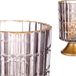 Gift Decor Led-lantaarn Metaal Grijs Gouden Glas (10,7 x 18 x 10,7 cm)