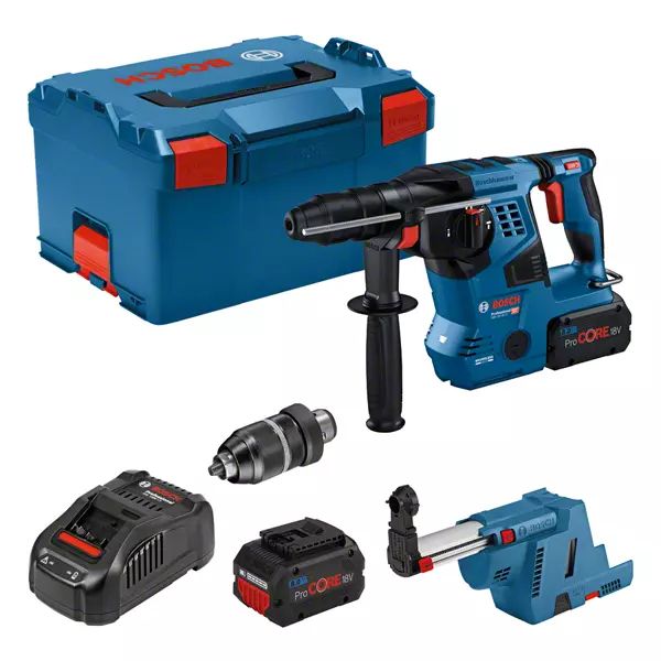 Bosch GBH 18V-28 CF Professional SDS-plus Accu Combihamer Set - 18V 8.0Ah - Incl. Stofafzuiging & L-Boxx