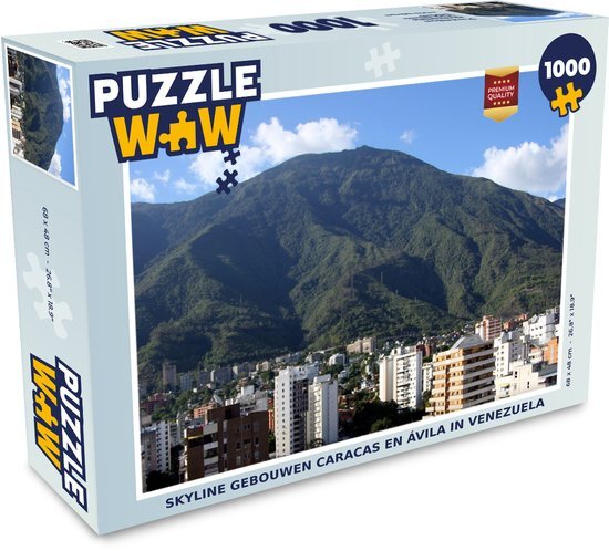 MuchoWow Puzzel Skyline gebouwen Caracas en Ávila in Venezuela - Legpuzzel - Puzzel 1000 stukjes volwassenen - Sinterklaas cadeautjes - Sinterklaas voor grote kinderen