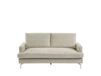 Icecat Canapé 3 places en tissu pieds chrome - beige