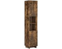 vidaXL Badkamerkast Gerookt eiken 36.5 x 38 x 180 cm Bewerkt hout