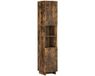 vidaXL Badkamerkast Gerookt eiken 36.5 x 38 x 180 cm Bewerkt hout