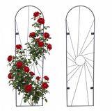 Merkloos / Sans marque Relaxdays Planten Klimrek - Set van 2 - 140 x 38 cm - Metaal - Zwart