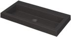Wastafel INK Dock Quartz Wastafel Zonder Kraangat - 800x400x60 mm - Quartz Zwart