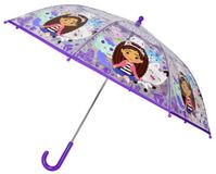 Cyp Brands Gabby's Poppenhuis Transparante Paraplu - 48 cm - Kinderen - Violet