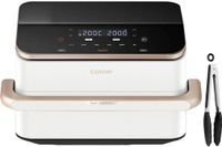 Cosori DualBlaze TwinFry 10 l 2800 W Appbased, Vaatwasserbestendig, Digitale timer, Grillfunctie Rose gold, Wit