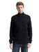 Tom Tailor - Gebreid vest met structuurmix - Maat M - navy melange multi neps
