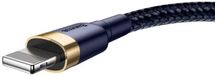 Baseus CALKLF-CV3 Cafule Lightning-kabel 2m Blauw/Goud