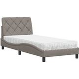 Maison Exclusive - Lit avec matelas Taupe 90 x 200 cm en tissu